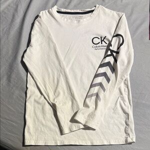 Calvin Klein White Performance Long Sleeve Tee